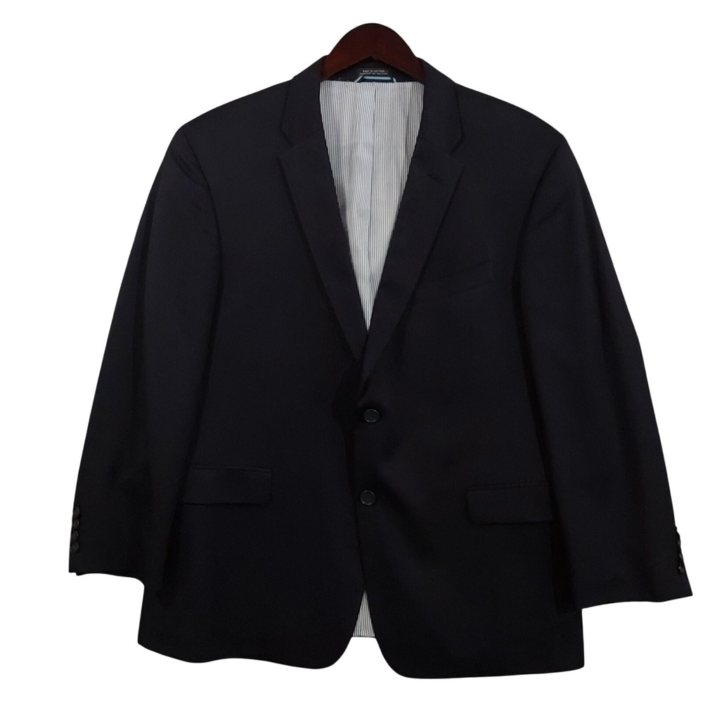 Tommy Hilfiger Blazer Sport Coat Mens 42R Blue Wool Two Button Dress Formal